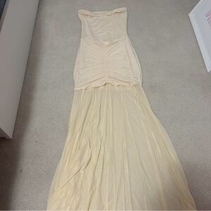 Meshki Strapless Maxi Dress in Cream
